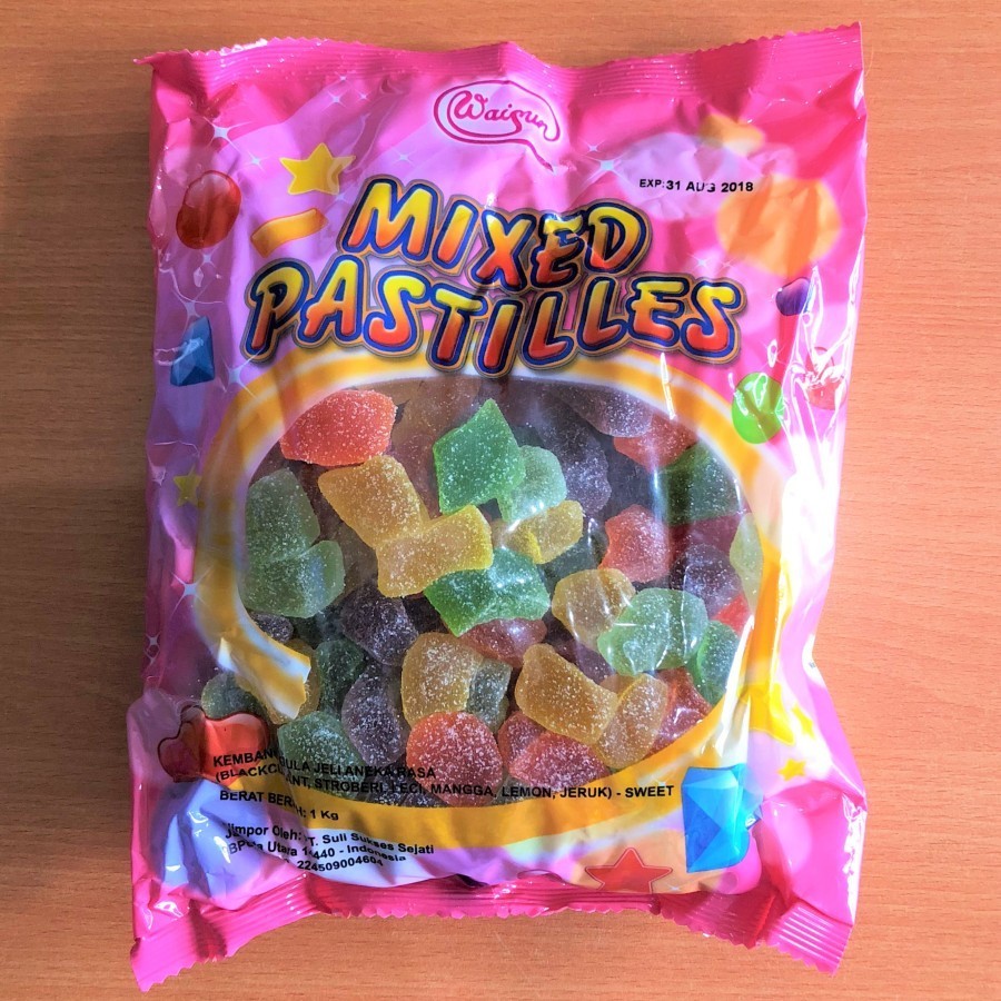 

Jelly Malaysia Mixed Pastilles / Permen Jelly Buah Gula Anak-Anak @1kg