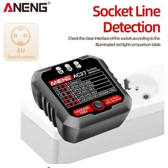 ~~~] ANENG AC27 Smart Socket Detector Tegangan Check Voltage Kebocoran