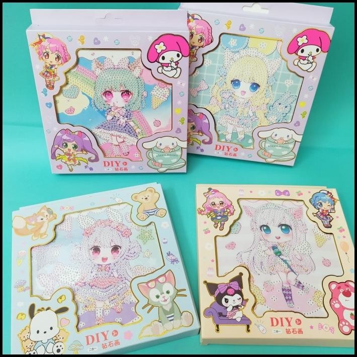 

TERBARU DIY BINGKAI DIAMOND STIKER PAINTING SANRIO DUFFY N FRIEND ANIMAL GIRL !!!