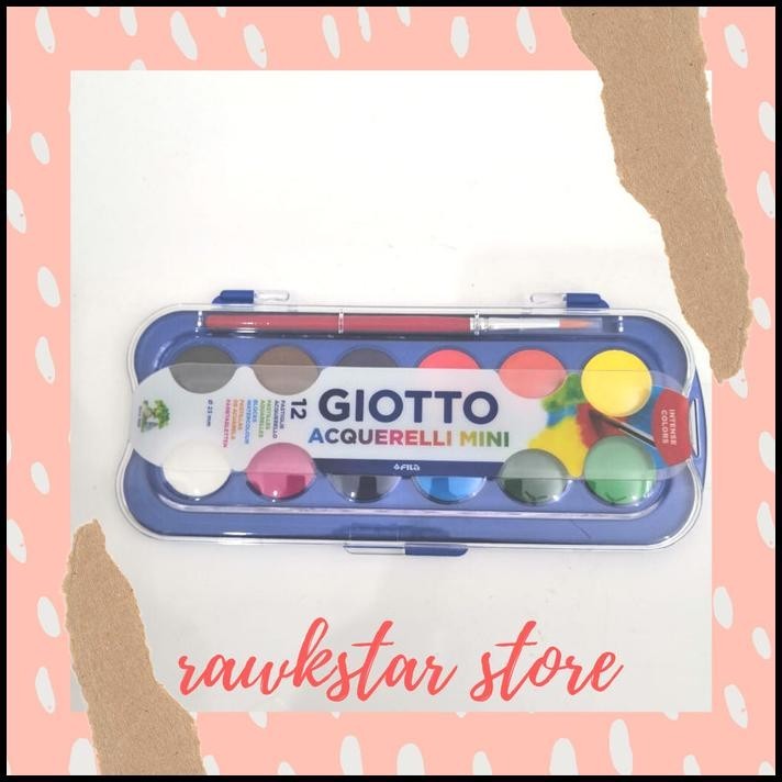 

TERMURAH GIOTTO 12 WARNA ACQUERELLI MINI CAKE WATERCOLOUR 23MM CAT WARNA !