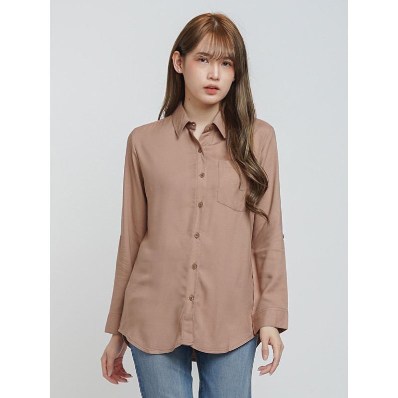 [EXCLUSIVE] BAHAN LEMBUT DUST Kemeja Siantan Coklat Comfease (D. 116372)