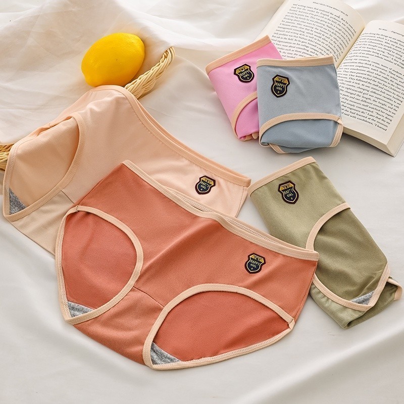 C432 GY CD Sexy Wanita Motif Polos Tidak Membekas Jahitan Rapi Bahan Katun Lembut Halus Warna Black 