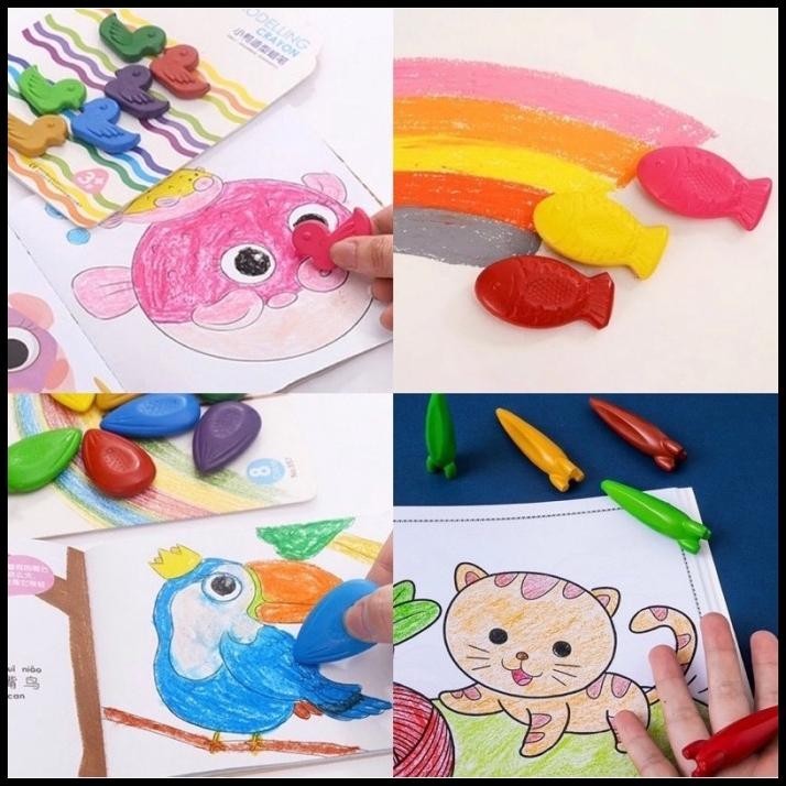 

TERBARU SHAPE PLASTIC CRAYON WASHABLE SAFETY MATERIAL KRAYON ANAK BENTUK LUCU !!!!!!