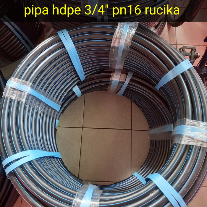 Terbaru Pipa Hdpe 3/4 Inch Pn16 Rucika Wavin 100Meter / Selang Hitam Hdpe Promo Terlaris