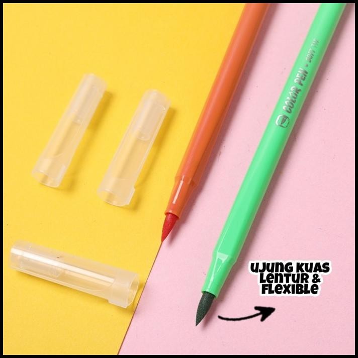 

GRATIS ONGKIR BRUSH COLOR PEN SPIDOL WARNA CALLIGRAPHY / SOFT PENA KUAS KALIGRAFI !!