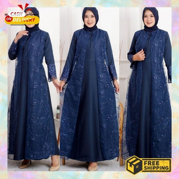Baju Muslimah Bruklat Premium Gamis Bridresmaid Dress Modern Baju Kondangan Terbaru Pakaian Wanita N