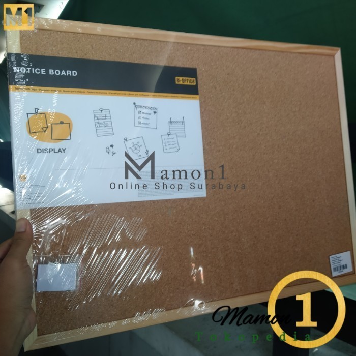 

Andma Bi-Silque cork board papan buletin/Pin board 60x45 Cm
