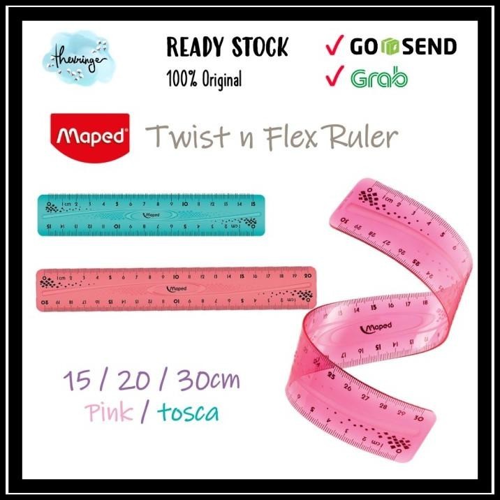 

TERBARU MAPED TWIST N FLEX RULER 15CM / 20CM / 30CM PENGGARIS LENTUR FLEKSIBEL !