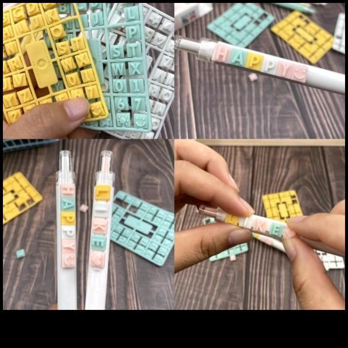 

BEST DEAL DIY LETTER GEL PEN SET WITH ALPHABET NUMBER BLOCKS !!!