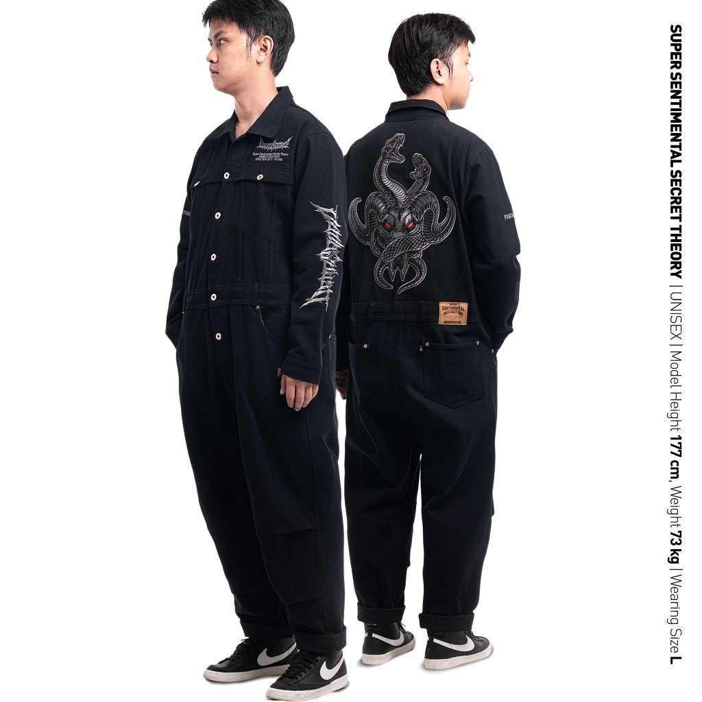 [BEST DEAL] SSST x Deadsquad Snakegoat Coverall Jumpsuit Black