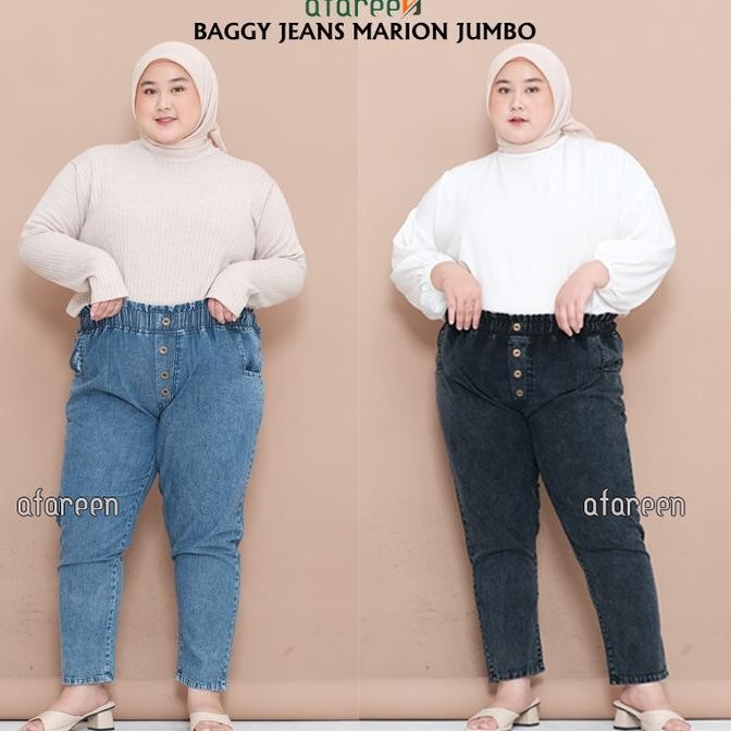 Celana Jeans Boyfriend Wanita Jumbo / Kulot Jeans Highwaist Denim