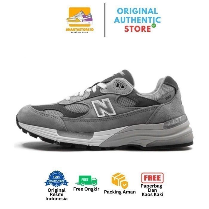 Sepatu Lari NB 992 Grey Original