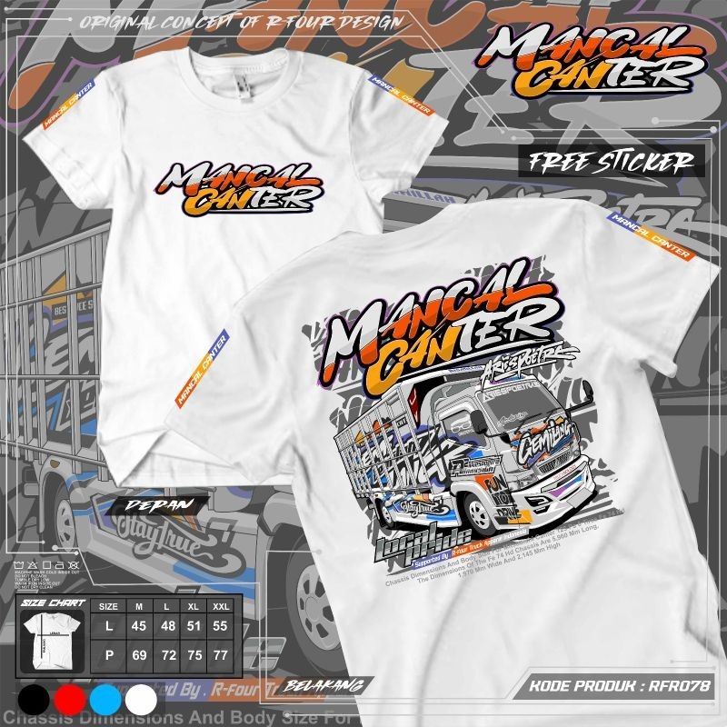 kaos truck mancal canter rfr 78 baju kaos truk dewasa distro keren