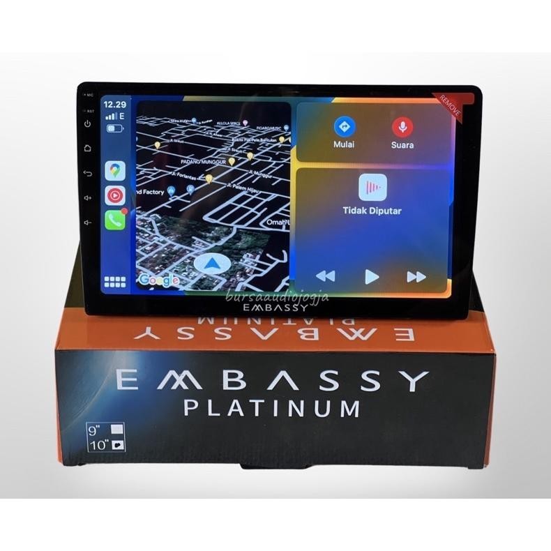 Barangmurahco Head Unit Android Double Din Embassy 10 Inch Ram 2/32 Platinum Neptunus Carplay Murah