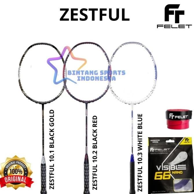 Raket Felet Badminton Bulutangkis Zestful 10.1 10.2 10.3 Original Premium Berkualitas
