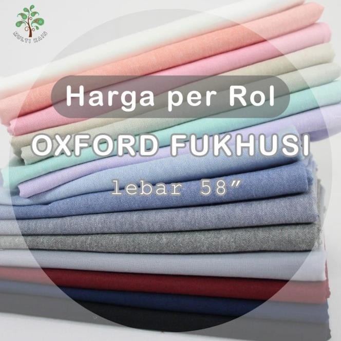 Multi Kain Oxford Oxfor Cotton Katun Lebar 1.5 Meter Per Roll 50 Yard Premium | Murah | Baru