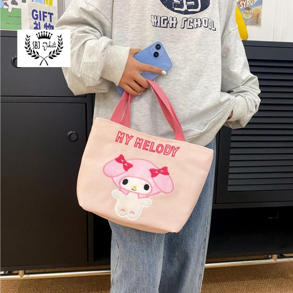 

ORIGINAL Tas tote kecil tote bag anak sanrio serbaguna Tas bekal tas botol anak gd-5