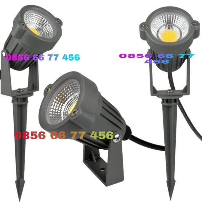 Lampu Sorot Taman Tancap LED COB 7W 220V HENSEKI White & Warm White