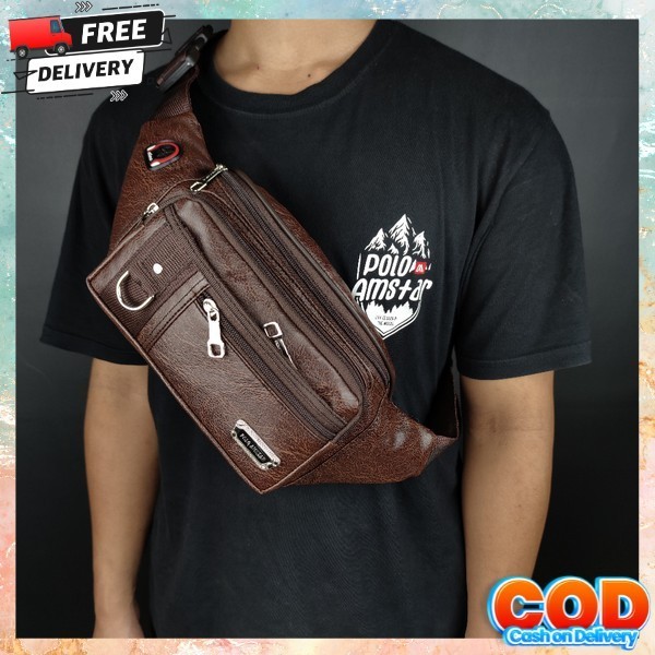 Tas Pria Ts Selempang Kulit Premium Slingbag Peria Distro Original Tad Kerja Slempang Kecil Wesbeg M