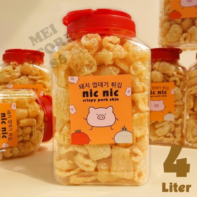 

Kerupuk Kulit Babi Nic Nic 4 Liter Snack Cemilan Kerubi AS99