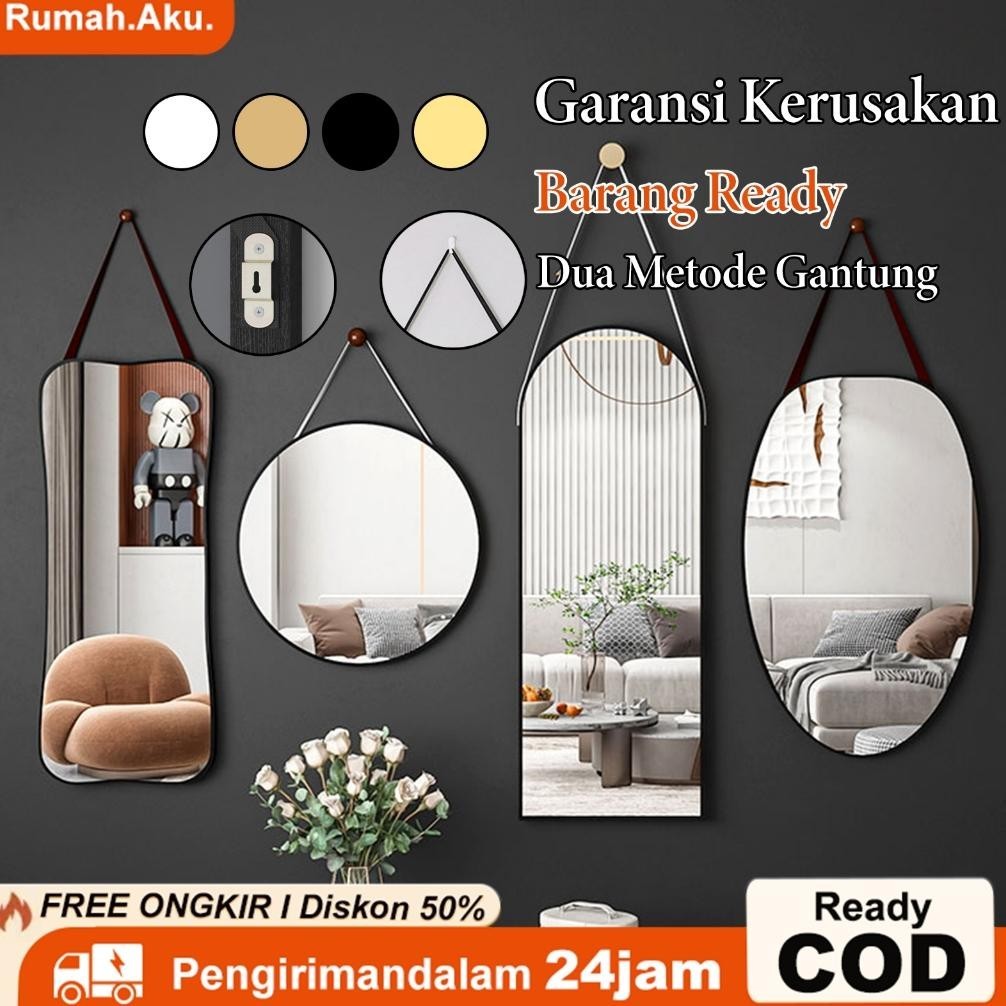 RA Cermin Full Body Cermin Dinding Cermin Bulat Cermin Rias Cermin Dinding Kaca Full Body