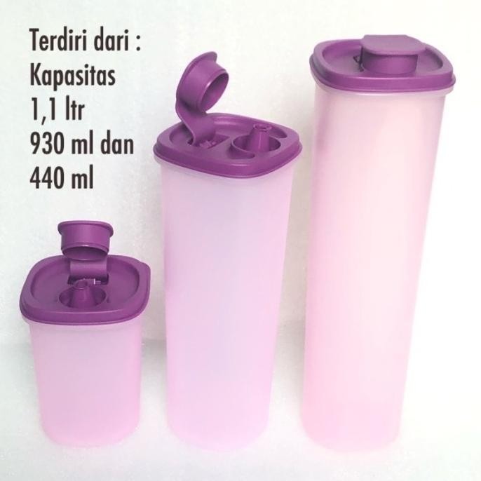 Botol minyak botol kecap tupperware cooking oil set (3) TB