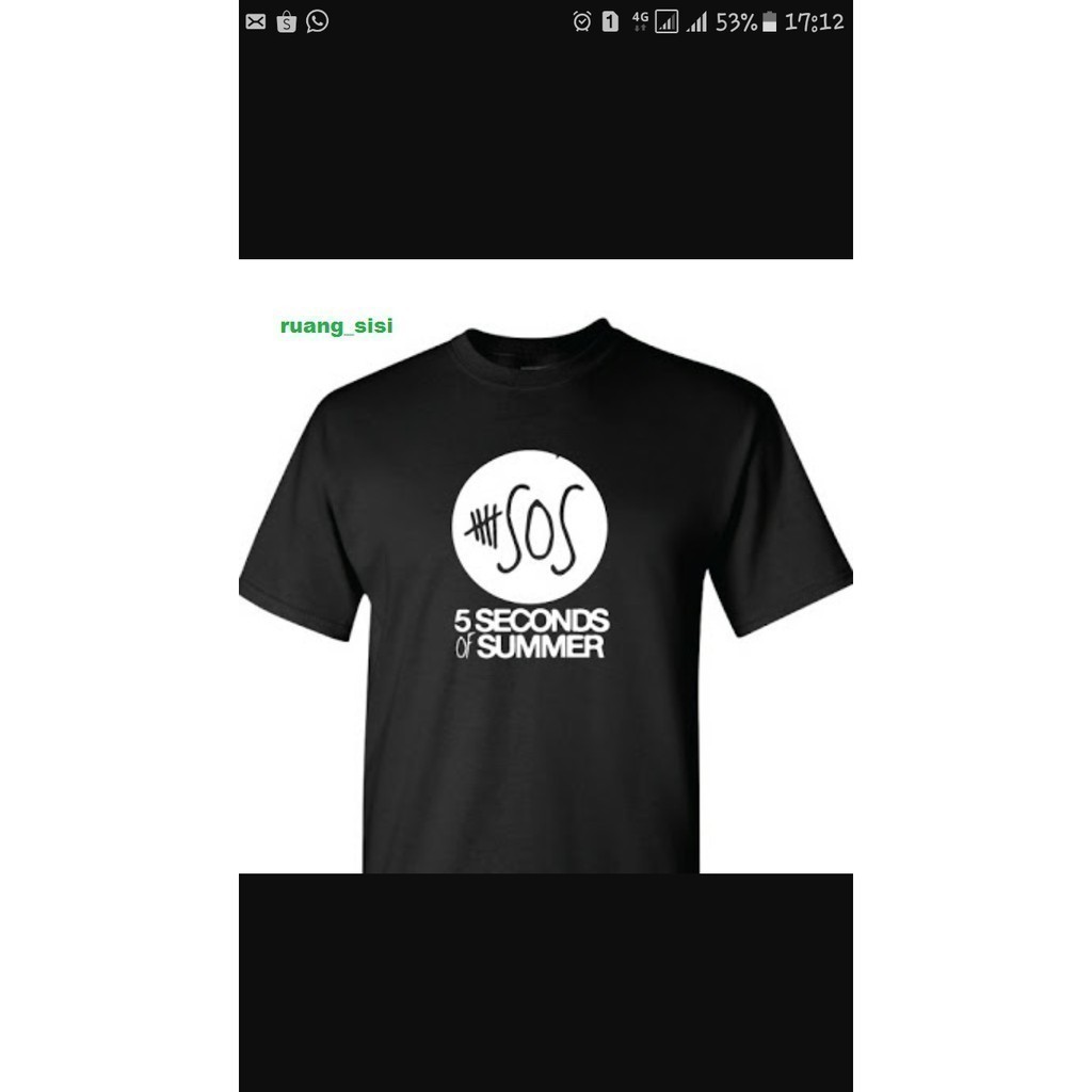 Kaos T Shirt Pria Sos 5 Summer