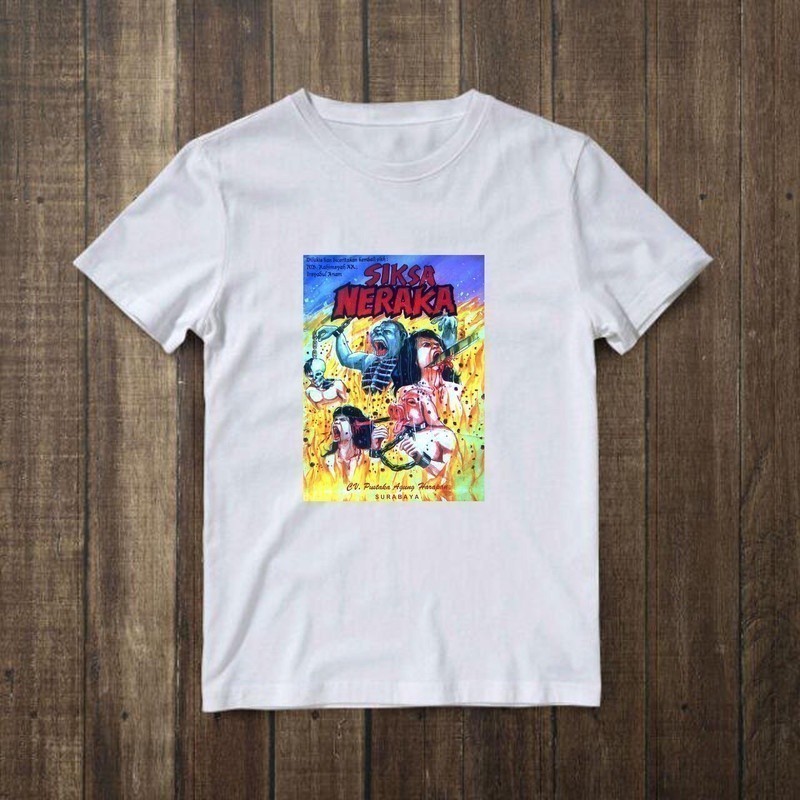 Kaos T Shirt Pria Komik Jadul Siksa Api Neraka Meme Kata Kata