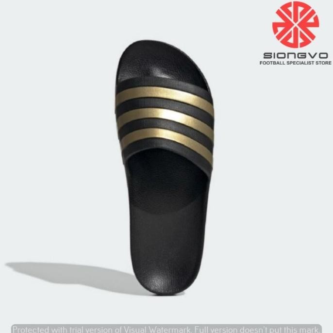 SANDAL SLIDE - ADIDAS ADILETTE AQUA BLACK GOLD ORIGINAL EG1758