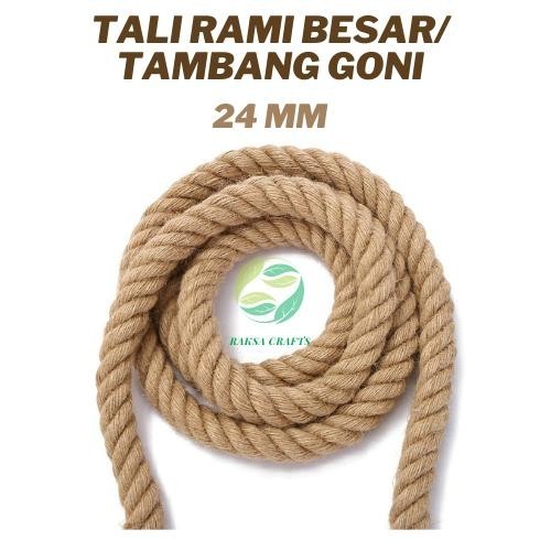 

Tali Tambang 24Mm Kuat Tahan Lama / Tali Goni / Tarik Tambang / Tali Rami / Tambang Goni / Tampar / Tambang Dadung Sisal / Pengikat Pohon / Tali Besar / Tali Angkat Beban Berat / Tali Kapal / Tali Hiasan Pagar Gapura Ogoh-Ogoh / Tali Lomba Tarik Tambang