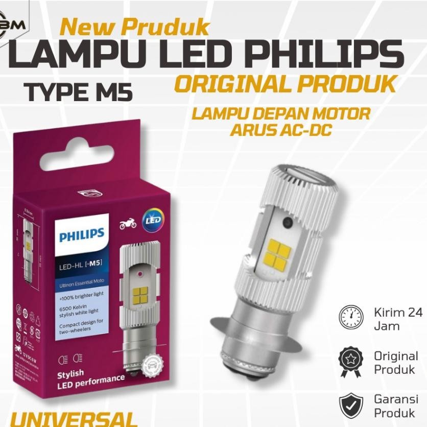 Lampu Depan Motor Led Philips-Lampu Led 2Sisi H6 Arus Dc M5 Bst Bohlam Lampu Depan Motor Led Hs1 H4 