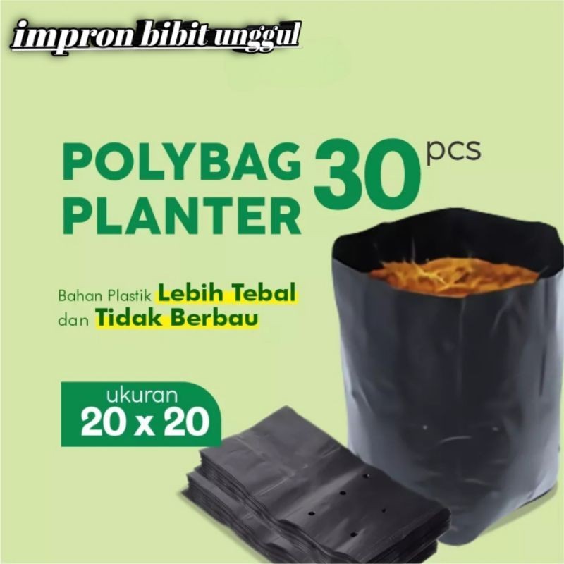 Polybag Ukuran 20 x 20 Isi 30 Pcs Untuk Tanaman