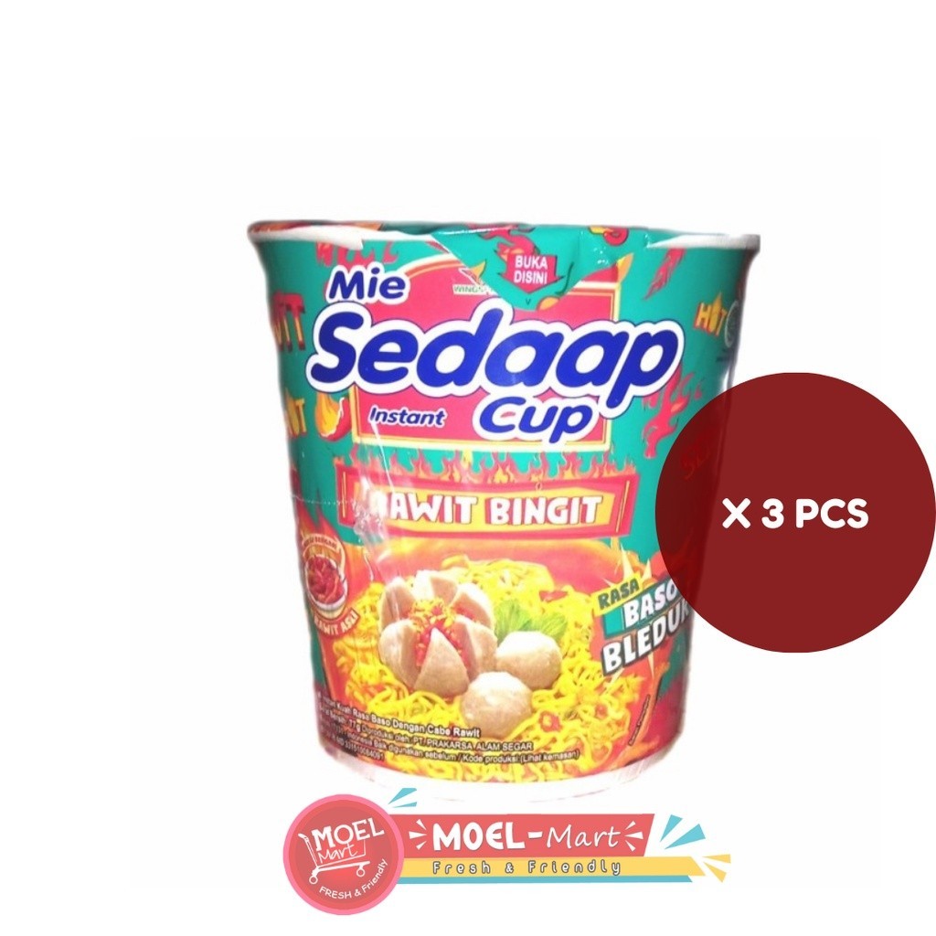 

MIE SEDAAP CUP Baso Bleduk 3 Pcs x 77 Gr