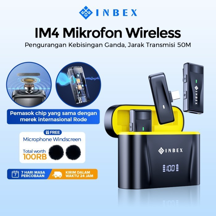 Inbex Im4 Wireless Microphone Mic Wireless Clip On Mikrofon Lavalier