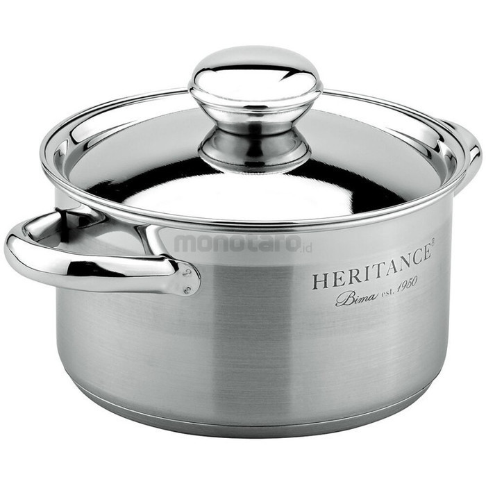 Bima Heritance Prolite Saucepot 24 Cm Panci Stainless 3 Ply Base