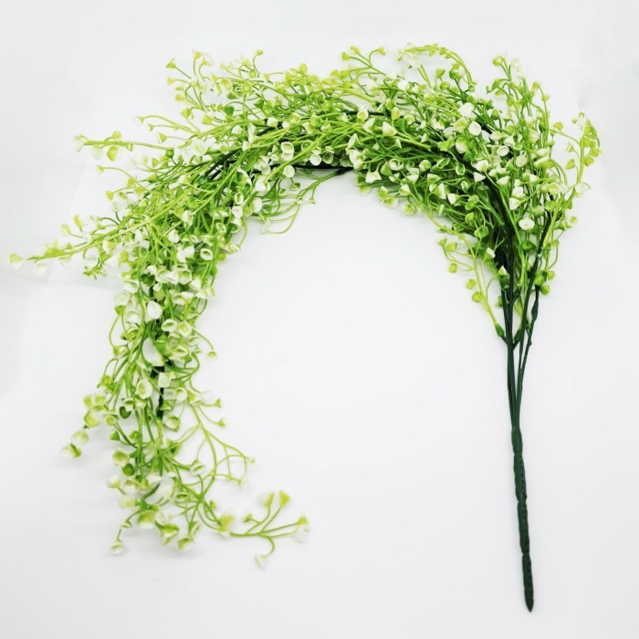 Daun Juntai Gantung Daun Rambat Tanaman Hias Artificial Plastik Putih