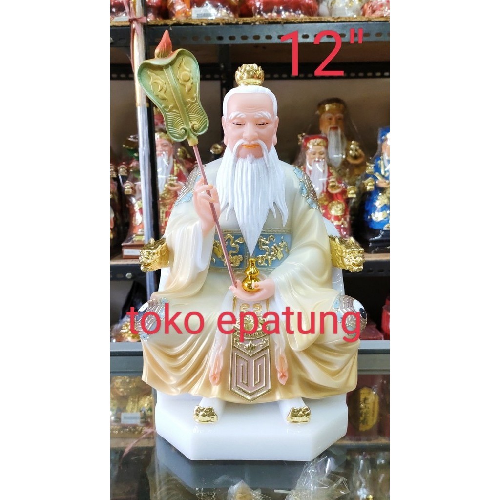 PATUNG DEWA TAI SHANG LAU CIN / TAI SIONG - MAMER - 12 INCH - KIPAS