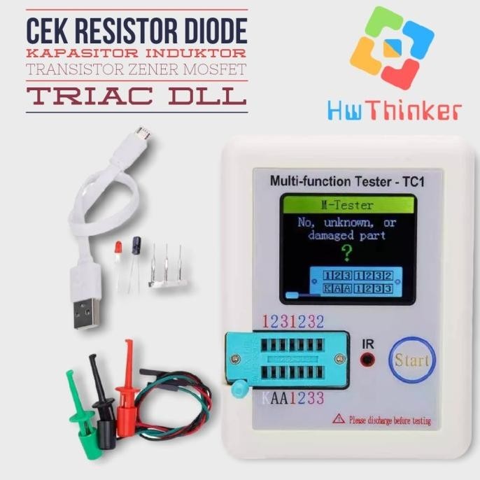 Multi-Function Tester Tc1 Lcr Esr Meter Transistor Zener Kapasitor