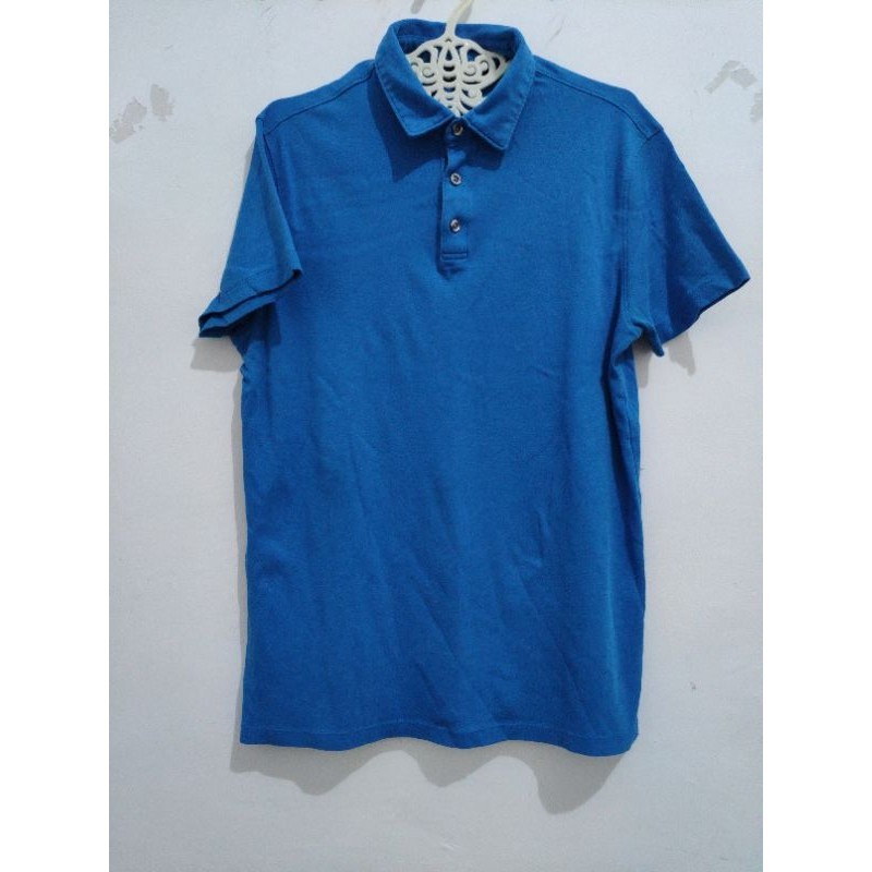 Kaos Polo Biru Tosca Cowok Pria