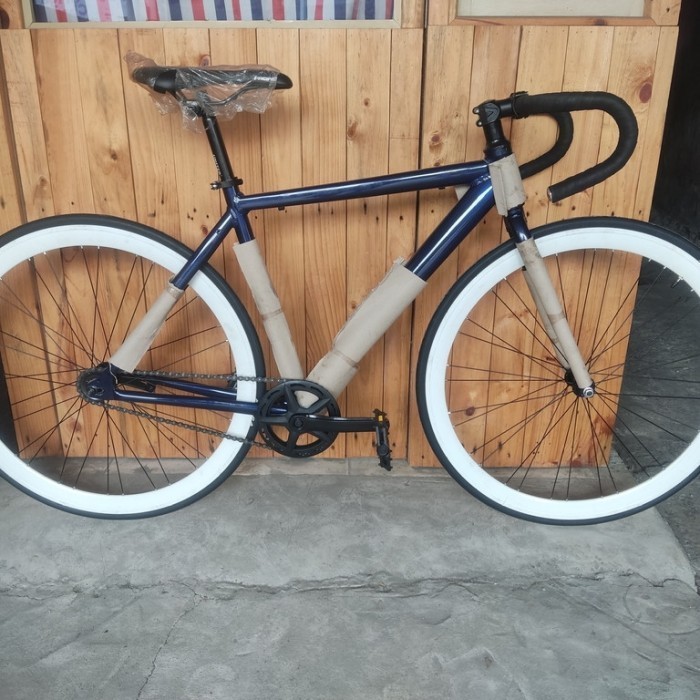 PO CUSTOM FULLBIKE SEPEDA FIXIE 700 UNITED EAST DARK BLUE