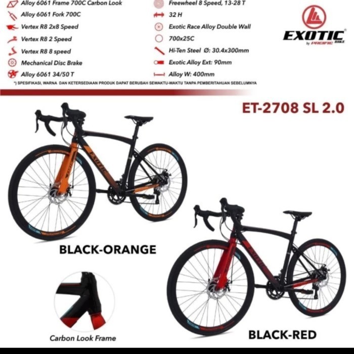 SEPEDA BALAP EXOTIC ROAD BIKE 2708 SL 2.0