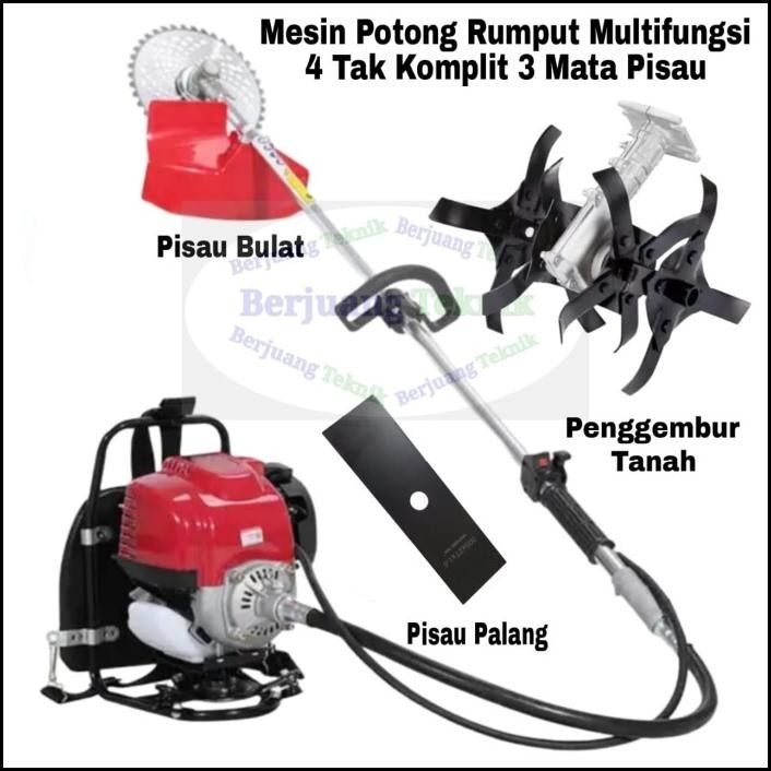 Mesin Potong Rumput Multifungsi 4 Tak Starke Komplit Penggembur Tanah