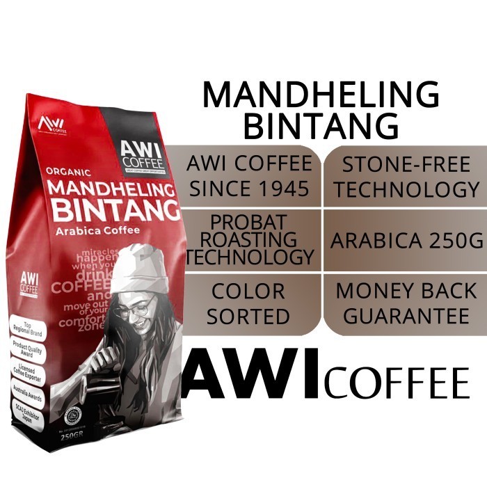 

Awi Coffee King Jantan 250 Gr + Mandheling Bintang 250 Gr Specialty