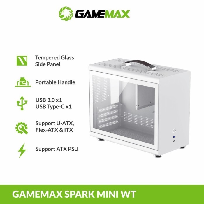 Gamemax Spark Mini Casing Pc U-Atx / Casing Komputer Mini