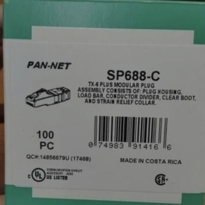 Connector Rj 45 Konektor Cat 6 Panduit