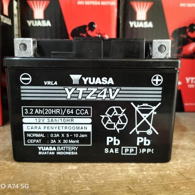 Aki Original motor Yamaha Matic Yuasa YTZ4V / YTZ5S aki kering