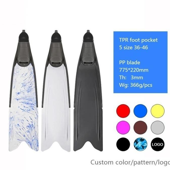 Freedive Long Fin Free Dive 100% Rubber Fins Spearfishing Fin Diving