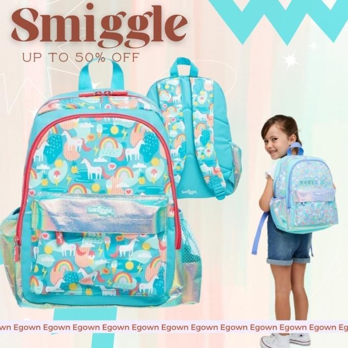 Kado Anak Original Tas Smiggle Backpack Junior Frozen 2 Elsa Anna Far