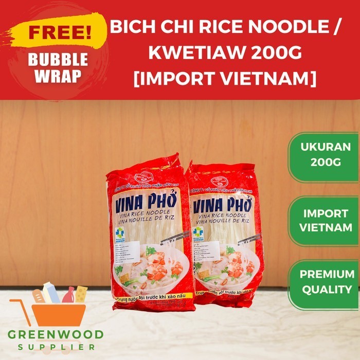 

Brom Bich Chi Kwetiaw / Rice Noodle - 400G [Import Vietnam]