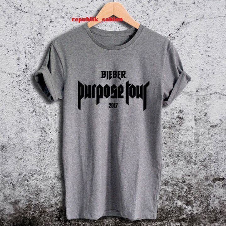 Kaos T Shirt Pria Purpose Tour Bieber